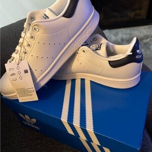 Adidas White and Blue Sneakers